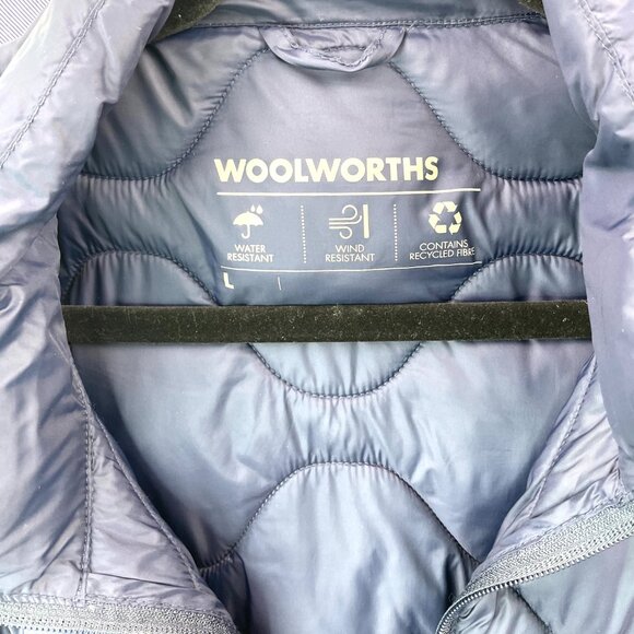 Woolworths Men’s Quilted Jacket – Size Large, Navy Blue, Water & Wind Resistant - Picture 3 of 13